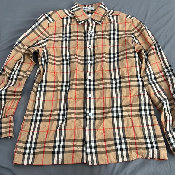 Authentic Burberry Button-down Collar Vintage Check Shirt